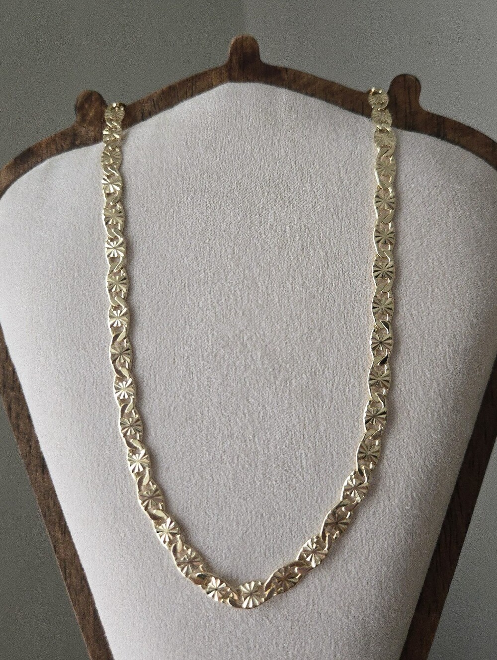 14k Gold Plated Diamond Cut Chain Necklace